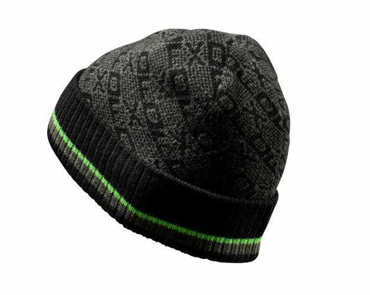 CP-11 JACQUARD WORK BEANIE - Black/Grey
