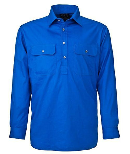 Pilbara RM200CF Men's Closed Front L/s Shirt 6XL