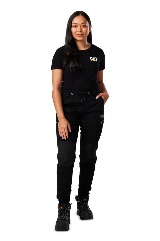 CAT Women's Cuffed Dynamic Pant - Black - Thread and Ink Workwear