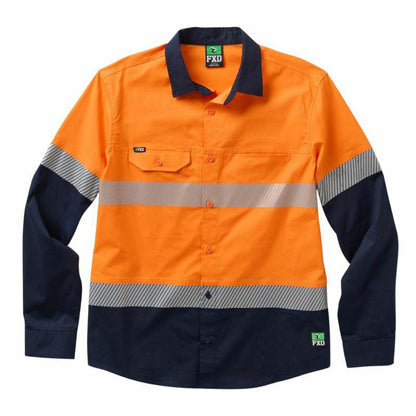 Taped Hi-vis Vented Stretch Long Sleeve Work Shirt