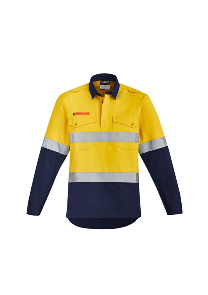 ZW143 Mens Orange Flame HiVis C/F Hoop Taped