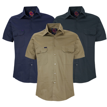 Ritemate RM1000S Open Front Short Sleeve Shirt