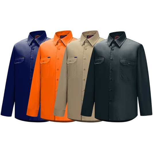 Ritemate RM1000 Open Front Long Sleeve Shirt