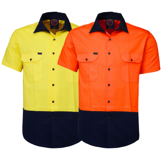 RiteMate RM107V2S vented open front S/S shirt