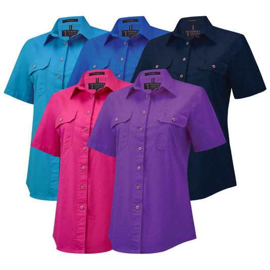 RM600BTS Women's Pilbara Open Front S/S Shirt