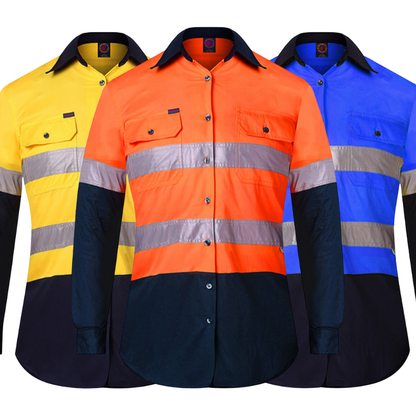 Ritemate Ladies Open Front L/S 3M Tape RM208V2R