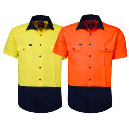 Ritemate Open Front RM1050S Short Sleeve Shirt