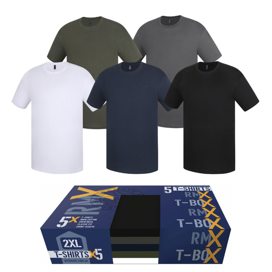 Ritemate RMX014 Men's Classic Tee Box 5PK