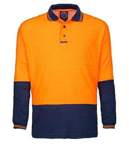 Ritemate Hi-Vis Long Sleeve Polo RM2346 - Thread and Ink Workwear