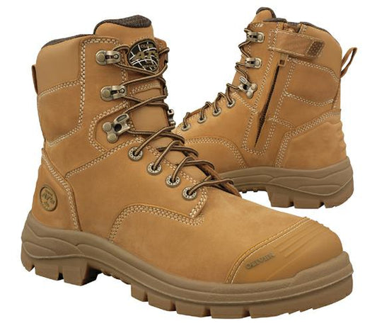 Oliver Boots ATs 55332Z Wheat Lace & Zip Sided - Thread and Ink Workwear