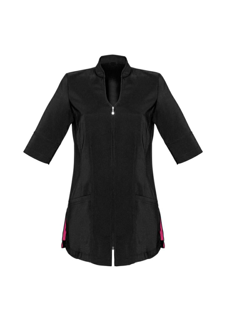Biz Collection H632L Bliss Diamante Zip Tunic Top - Thread and Ink Workwear