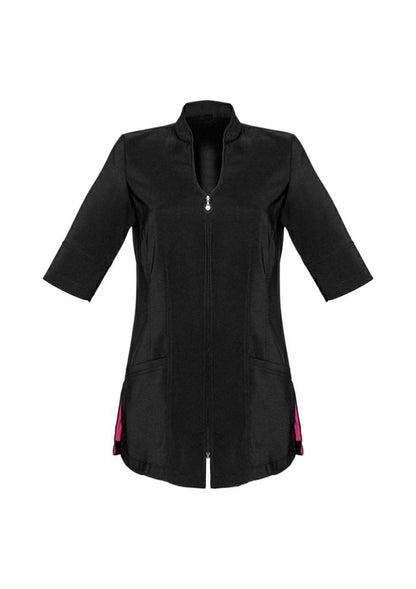 Biz Collection H632L Bliss Diamante Zip Tunic Top - Thread and Ink Workwear