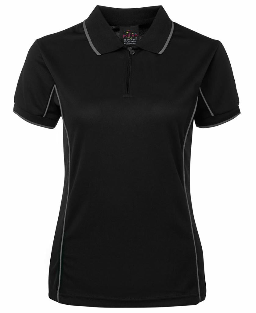 JB's Wear 7LPIB/N Ladies Piping Polo Black & Navy