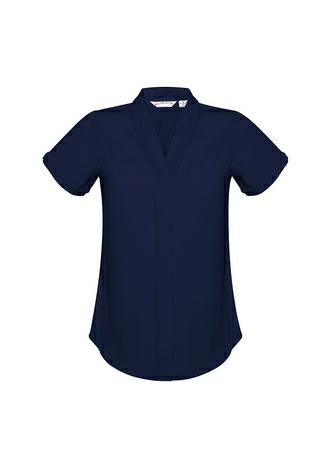Biz Collection S628LS Madison Short Sleeve Blouse - Thread and Ink Workwear
