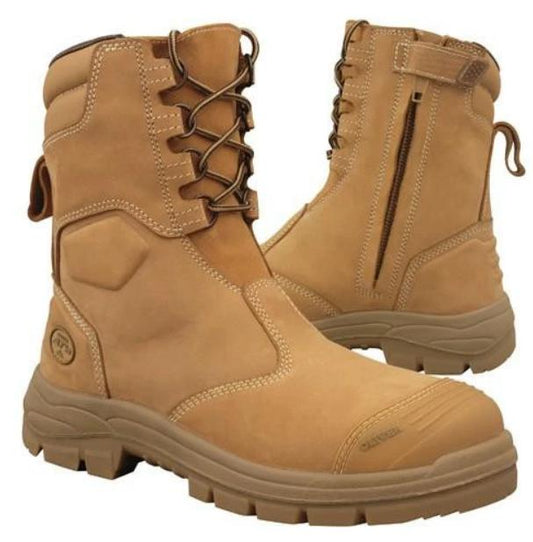 Oliver 55385 200mm Hi-Leg Wheat Zip Sided Boot - Thread and Ink Workwear