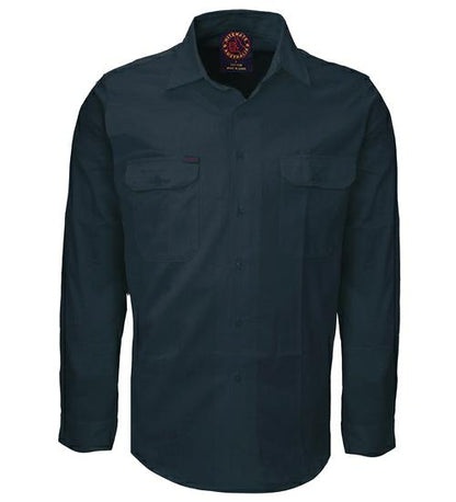 Ritemate RM1000 Open Front Long Sleeve Shirt - Thread and Ink Workwear