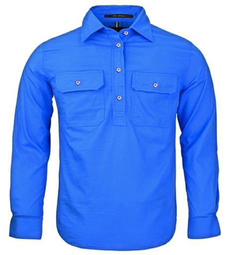 Pilbara RM400CF Kid's Closed Front L/S Shirt - Thread and Ink Workwear