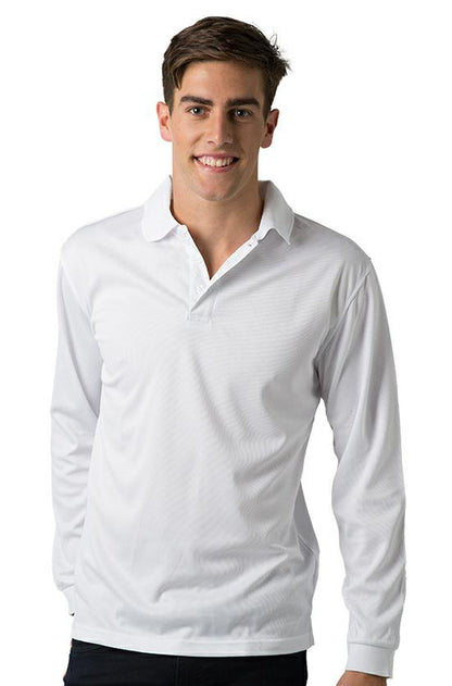 Be Seen THE FALCON Mens Long Sleeve Polyester Polo - Thread and Ink Workwear