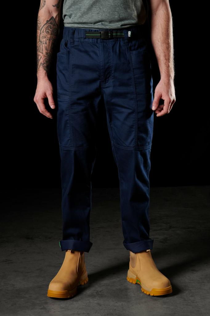 Shop Lyndon Cotton Pants (NAVY)