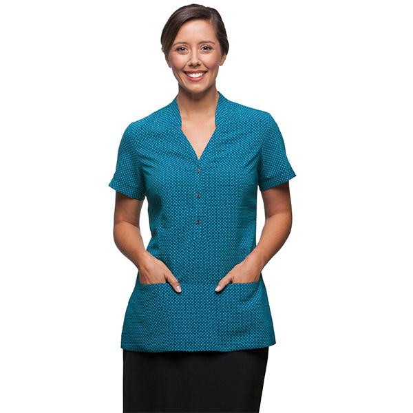 City Collection 2174 Ladies Spot Tunic S/S - Thread and Ink Workwear