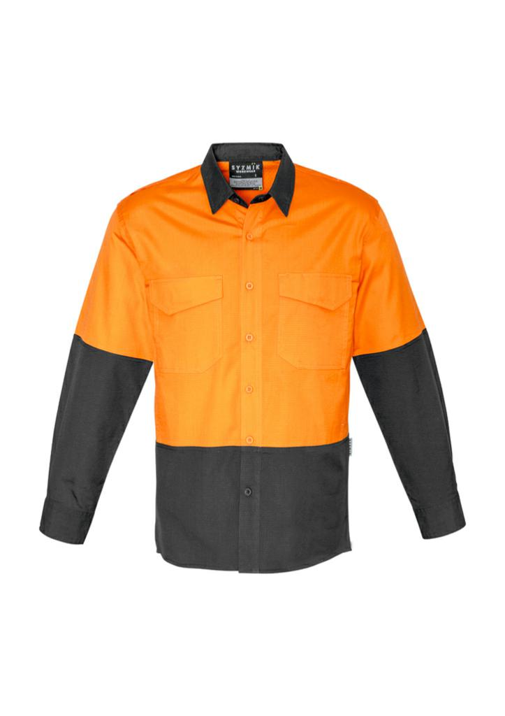 Syzmik ZW128 Mens Cooling Hi-Vis Spliced L/S Shirt - Thread and Ink Workwear