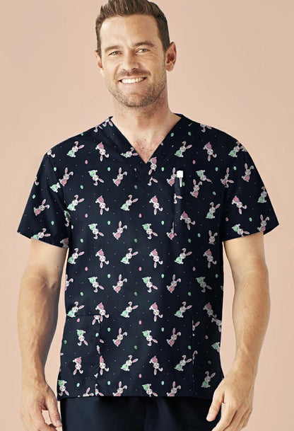 Biz Care CST152MS Mens Easter V-Neck S/S Scrub Top