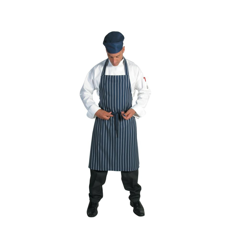 DNC 2536 Polyester Viscose Pinstripe Full Apron - Thread and Ink Workwear