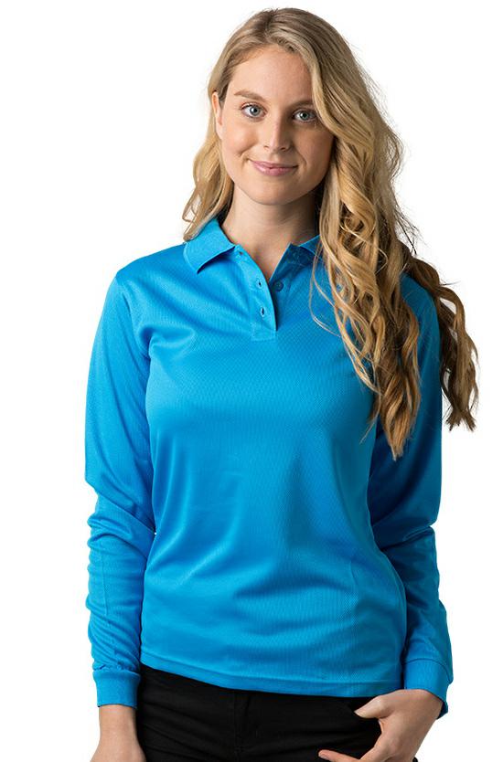 Be Seen THE PHOENIX Ladies L/S Polyester Polo - Thread and Ink Workwear