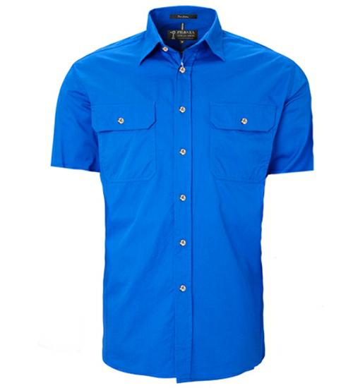 Pilbara RM500BTS Mens Open Front Short Sleeve Shirt – Thread and Ink ...