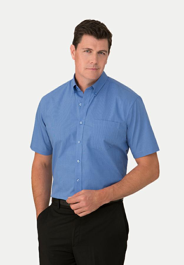City Collextion 4102SS Mens Micro Check S/S - Thread and Ink Workwear