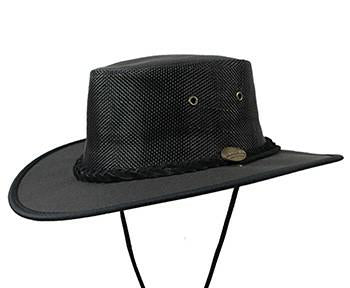 Barmah Hats 1057BL Canvas Drover Hat Black - Thread and Ink Workwear