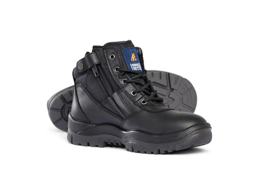 Mongrel boots 961020 Lace Zip Black Non-Safety - Thread and Ink Workwear