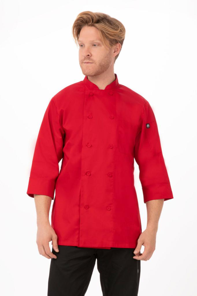Chef Works Basic 3/4 Sleeve Mens Chef Jacket - Thread and Ink Workwear