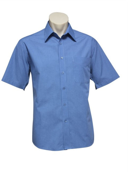 Mens Micro Check Short Sleeve Shirt SH817 - Thread and Ink Workwear